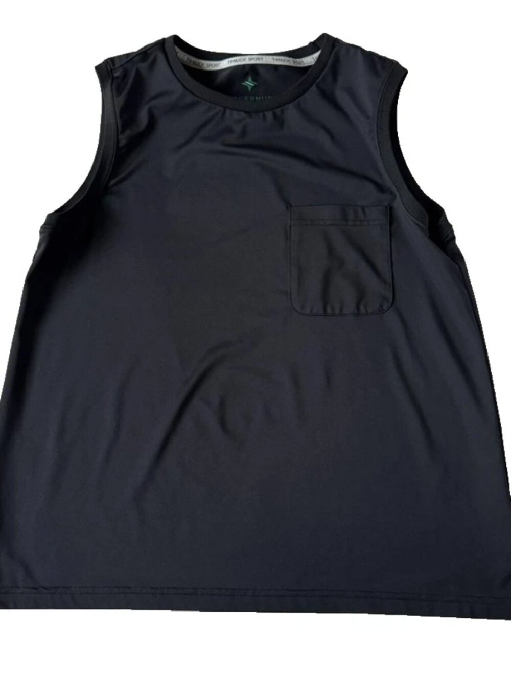 Tuckernuck Sport Womens S Pocket Tank Top Black Muscle Athletic Pullover Tnuck